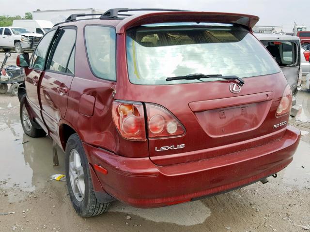 JT6GF10U9Y0074770 - 2000 LEXUS RX 300 BURGUNDY photo 3