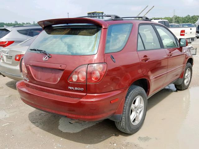 JT6GF10U9Y0074770 - 2000 LEXUS RX 300 BURGUNDY photo 4