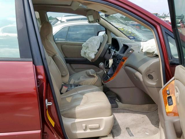 JT6GF10U9Y0074770 - 2000 LEXUS RX 300 BURGUNDY photo 5