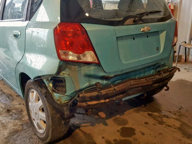 KL1TD62665B349575 - 2005 CHEVROLET AVEO BASE ლურჯი ფოტო 9