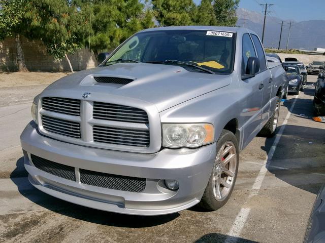 3D3HA18H25G832790 - 2005 DODGE RAM SRT10 SILVER photo 2