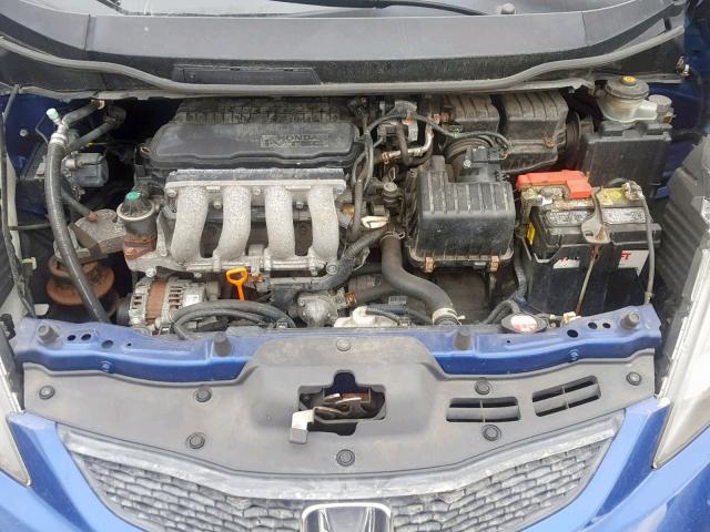 JHMGE87229S028789 - 2009 HONDA FIT BLUE photo 7