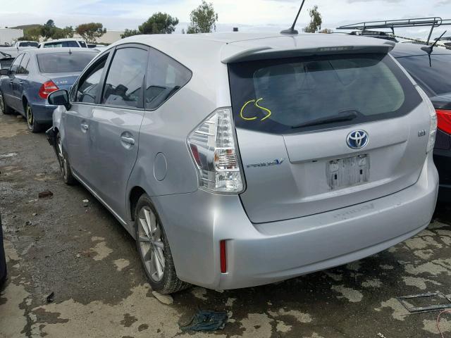 JTDZN3EU2C3066333 - 2012 TOYOTA PRIUS V SILVER photo 3