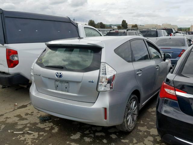 JTDZN3EU2C3066333 - 2012 TOYOTA PRIUS V SILVER photo 4