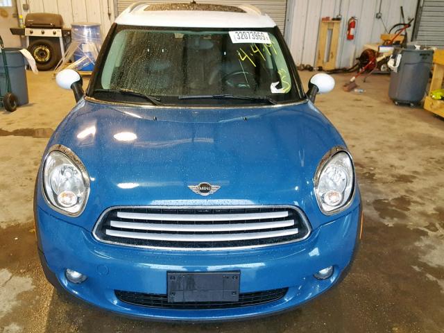 WMWZB3C56CWM04333 - 2012 MINI COOPER COU BLUE photo 9