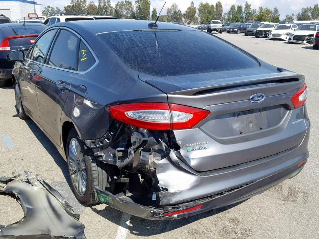 3FA6P0SU3ER298983 - 2014 FORD FUSION TIT GRAY photo 3