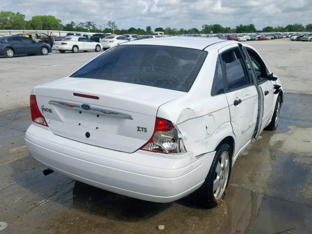 1FAFP38381W107033 - 2001 FORD FOCUS ZTS WHITE photo 4