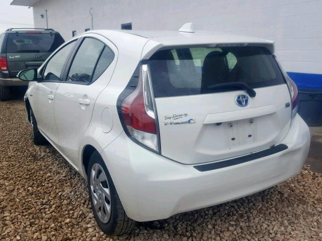 JTDKDTB37F1582493 - 2015 TOYOTA PRIUS C WHITE photo 3