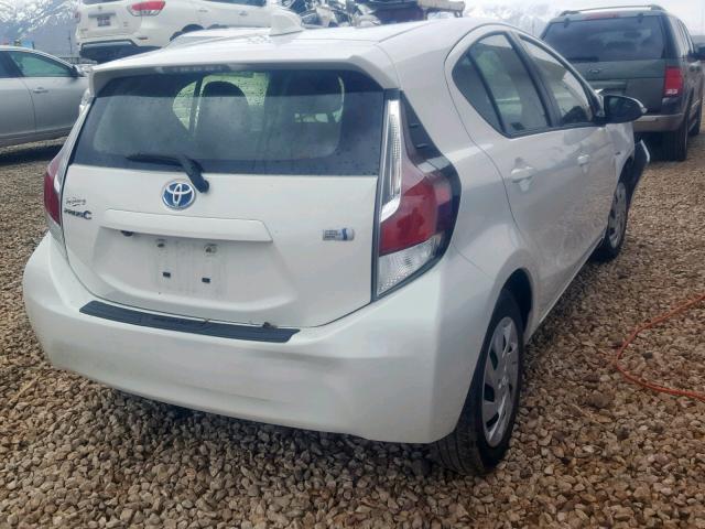 JTDKDTB37F1582493 - 2015 TOYOTA PRIUS C WHITE photo 4