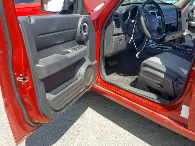 1D8GT58627W651277 - 2007 DODGE NITRO R/T RED photo 10