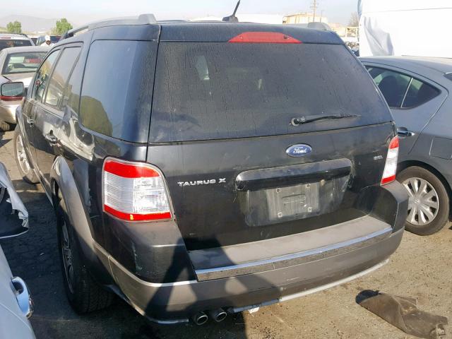 1FMDK02W88GA39091 - 2008 FORD TAURUS X S BLACK photo 3