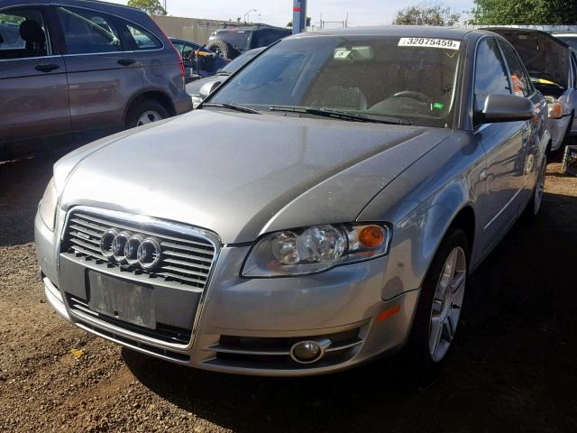 WAUDF78E37A106940 - 2007 AUDI A4 2.0T QU SILVER photo 2