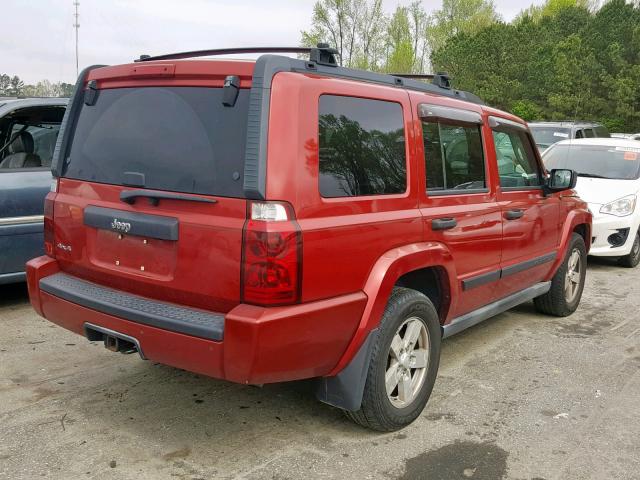 1J8HG48N96C173618 - 2006 JEEP COMMANDER ბურგუნდია ფოტო 4