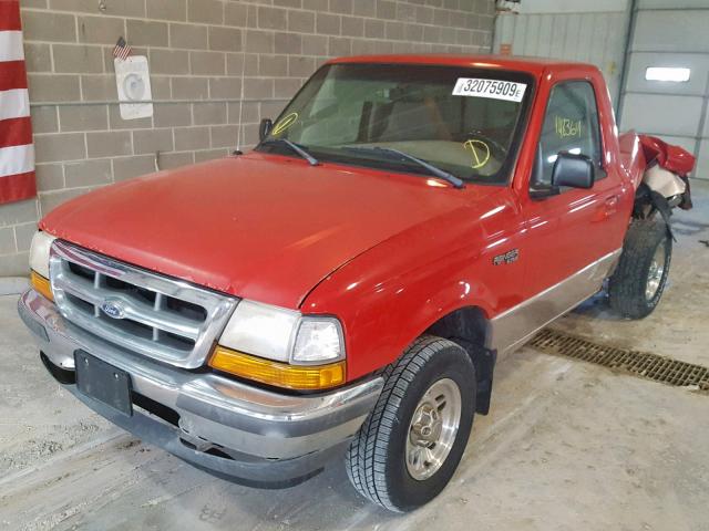 1FTYR10CXWUA66565 - 1998 FORD RANGER RED photo 2