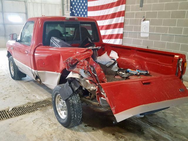 1FTYR10CXWUA66565 - 1998 FORD RANGER RED photo 3