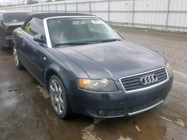 WAUAT48H73K016392 - 2003 AUDI A4 3.0 CAB GRAY photo 1