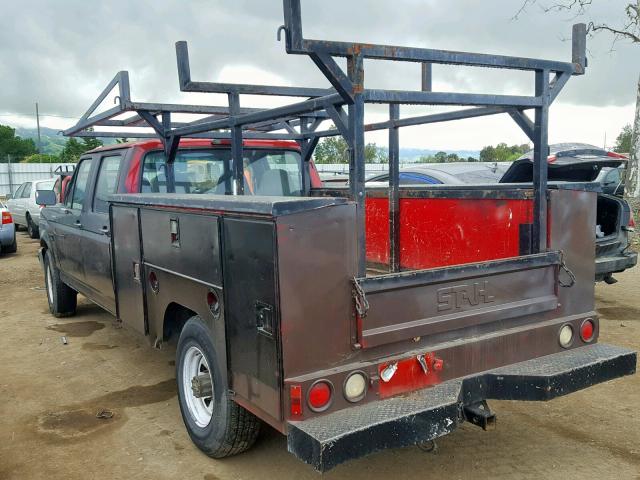 1FDJW35F3VEA48230 - 1997 FORD F350 RED photo 3