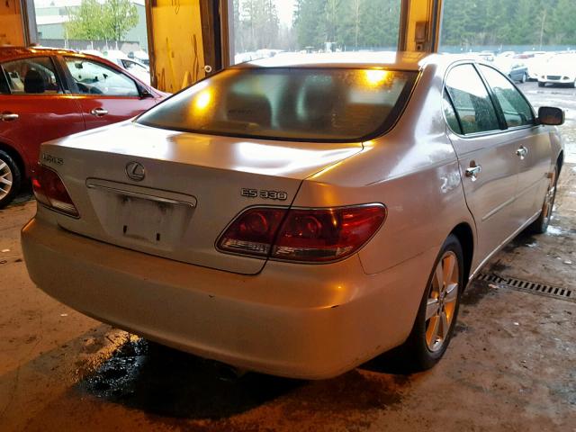 JTHBA30G855080628 - 2005 LEXUS ES 330 SILVER photo 4