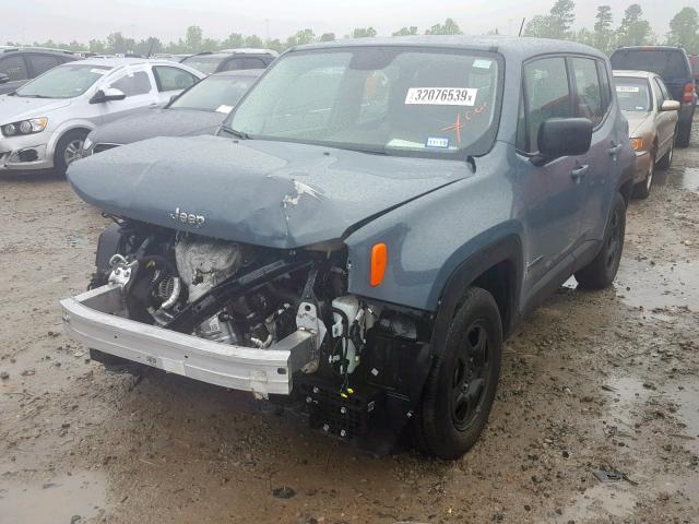 ZACCJAAB8HPG17183 - 2017 JEEP RENEGADE S BLUE photo 2