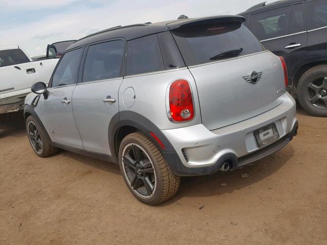 WMWZC5C54BWL53549 - 2011 MINI COOPER S C SILVER photo 3