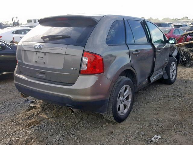 2FMDK3JCXDBC81780 - 2013 FORD EDGE SEL GRAY photo 4