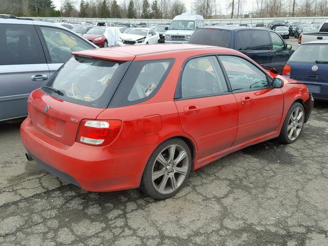 JF4GG22685H057037 - 2005 SAAB 9-2 AERO RED photo 4