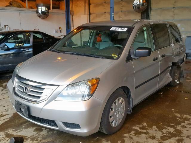 5FNRL38288B022332 - 2008 HONDA ODYSSEY LX SILVER photo 2