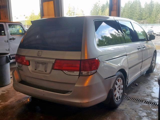 5FNRL38288B022332 - 2008 HONDA ODYSSEY LX SILVER photo 4