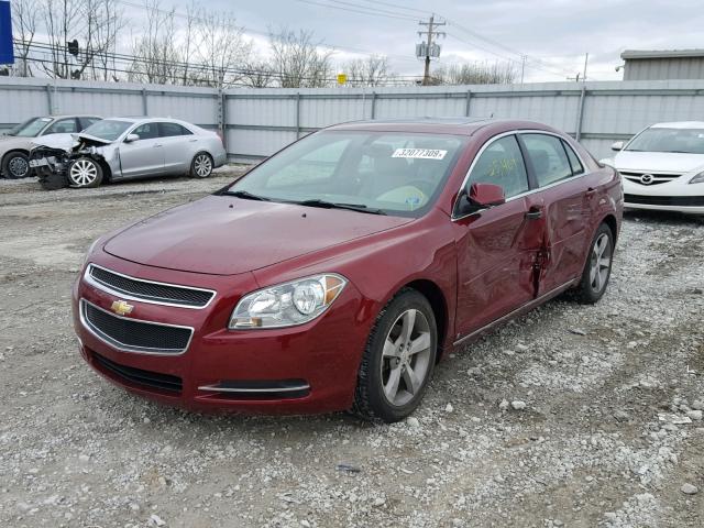 1G1ZJ57B89F175107 - 2009 CHEVROLET MALIBU 2LT BURGUNDY photo 2