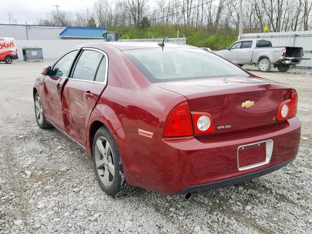 1G1ZJ57B89F175107 - 2009 CHEVROLET MALIBU 2LT BURGUNDY photo 3