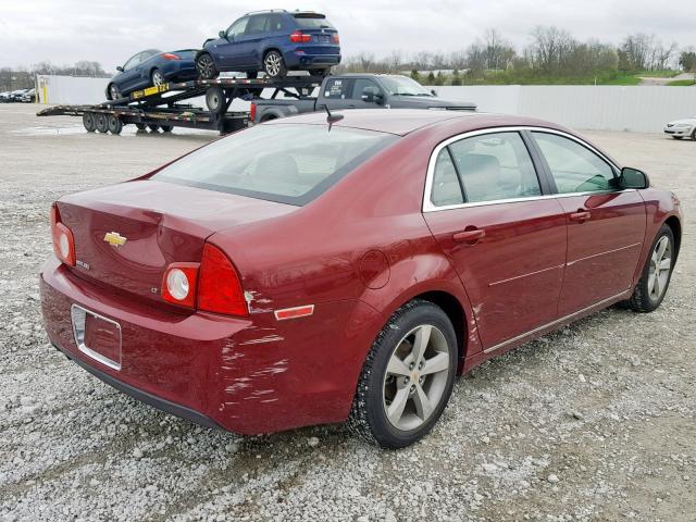 1G1ZJ57B89F175107 - 2009 CHEVROLET MALIBU 2LT BURGUNDY photo 4