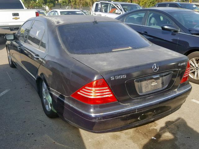 WDBNG84J04A399266 - 2004 MERCEDES-BENZ S 500 4MAT BLACK photo 3