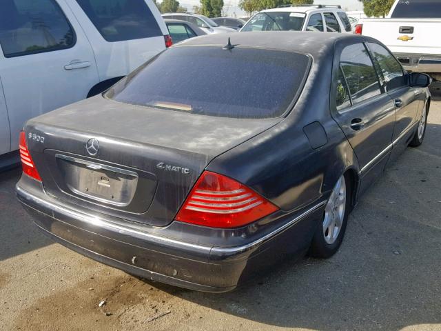 WDBNG84J04A399266 - 2004 MERCEDES-BENZ S 500 4MAT BLACK photo 4