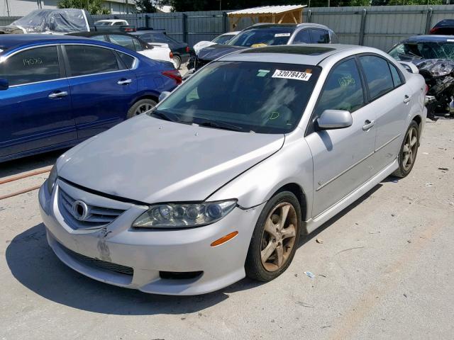 1YVHP84D855M04551 - 2005 MAZDA 6 S SILVER photo 2