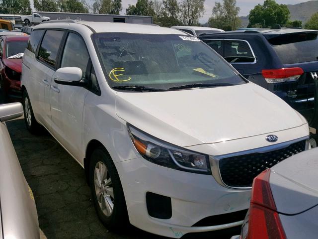 KNDMB5C14G6183259 - 2016 KIA SEDONA LX WHITE photo 1