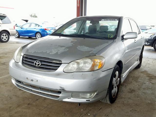 1NXBR32E43Z017322 - 2003 TOYOTA COROLLA CE SILVER photo 2