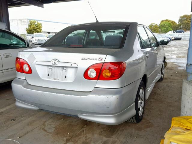 1NXBR32E43Z017322 - 2003 TOYOTA COROLLA CE SILVER photo 4