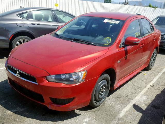 JA32U2FU5FU020960 - 2015 MITSUBISHI LANCER ES RED photo 2