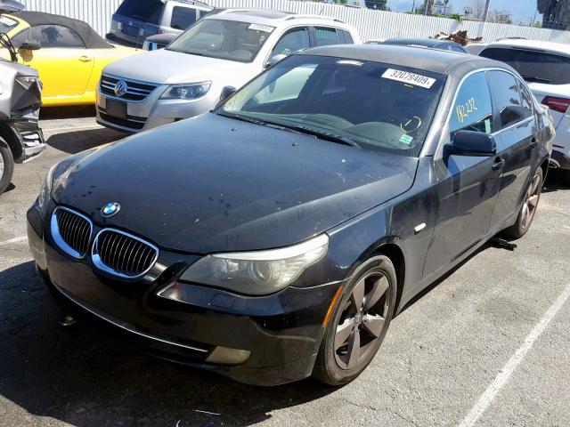 WBANV13548CZ57226 - 2008 BMW 528 XI BLACK photo 2