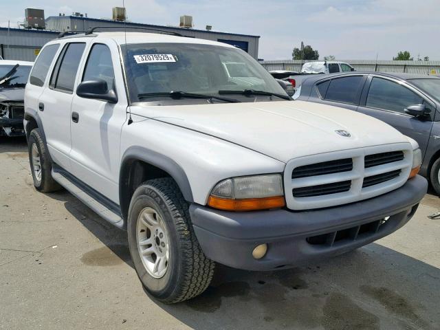 1D4HS38N63F624047 - 2003 DODGE DURANGO SP WHITE photo 1