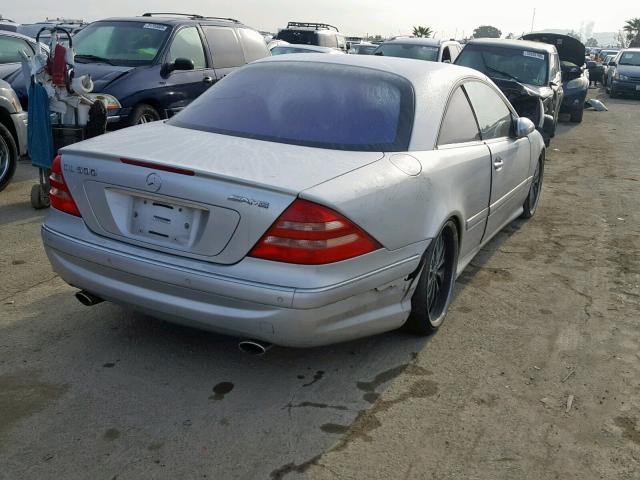 WDBPJ75J42A023475 - 2002 MERCEDES-BENZ CL 500 SILVER photo 4