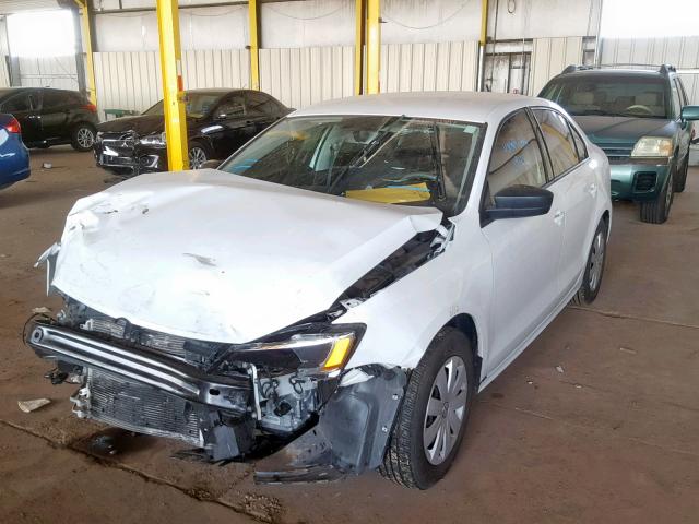 3VW267AJ4GM222598 - 2016 VOLKSWAGEN JETTA S WHITE photo 2