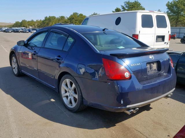 1N4BA41E27C814558 - 2007 NISSAN MAXIMA SE BLUE photo 3