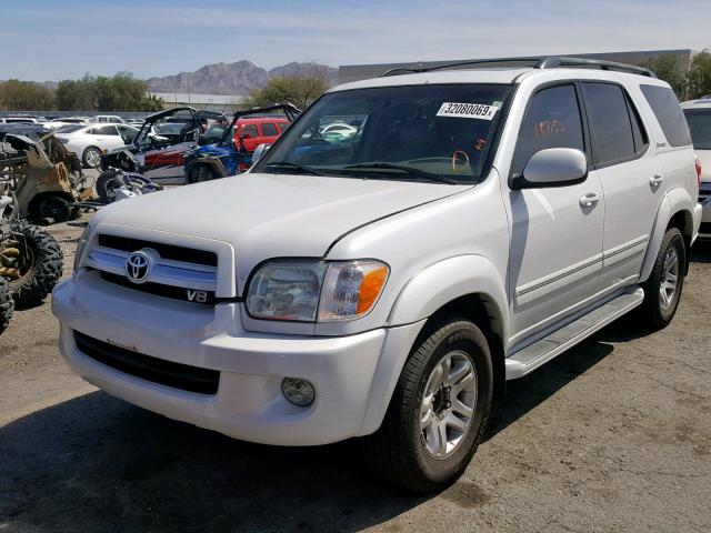 5TDZT38A95S245865 - 2005 TOYOTA SEQUOIA LI CREAM photo 2