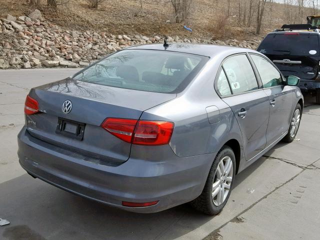 3VW1K7AJ8FM353281 - 2015 VOLKSWAGEN JETTA BASE 灰色 照片 4