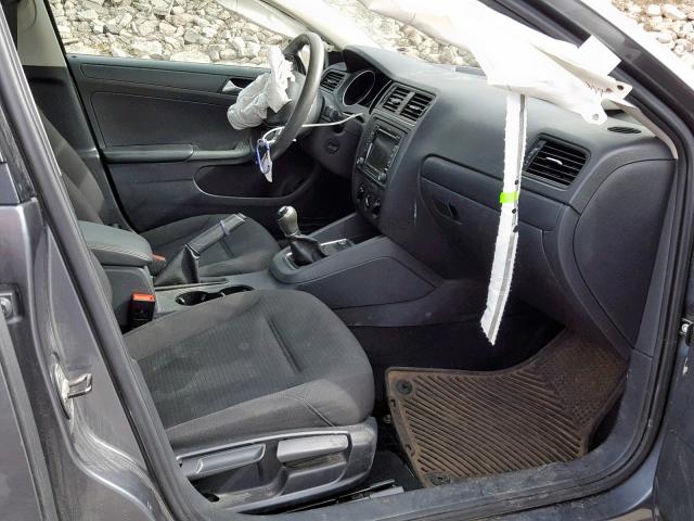 3VW1K7AJ8FM353281 - 2015 VOLKSWAGEN JETTA BASE 灰色 照片 5