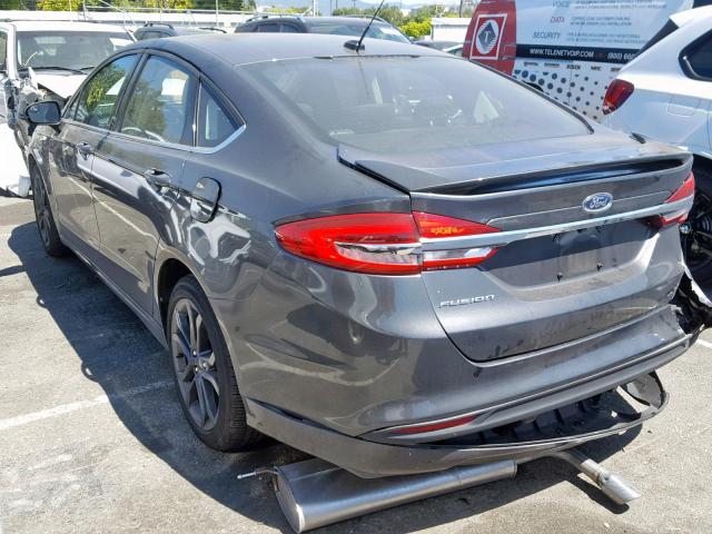 3FA6P0G75JR262323 - 2018 FORD FUSION S CHARCOAL photo 3