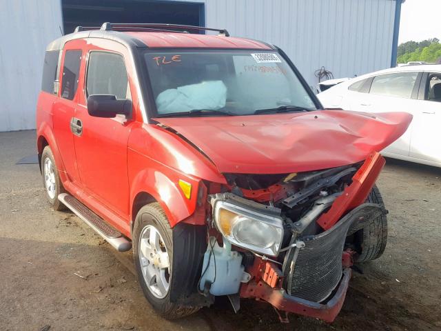 5J6YH186X5L000582 - 2005 HONDA ELEMENT EX RED photo 1