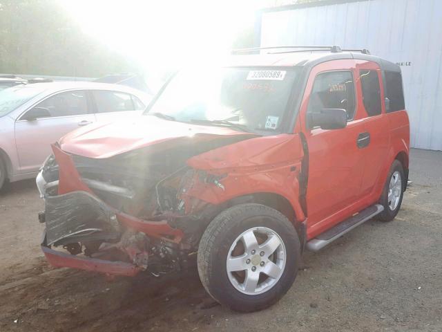 5J6YH186X5L000582 - 2005 HONDA ELEMENT EX RED photo 2