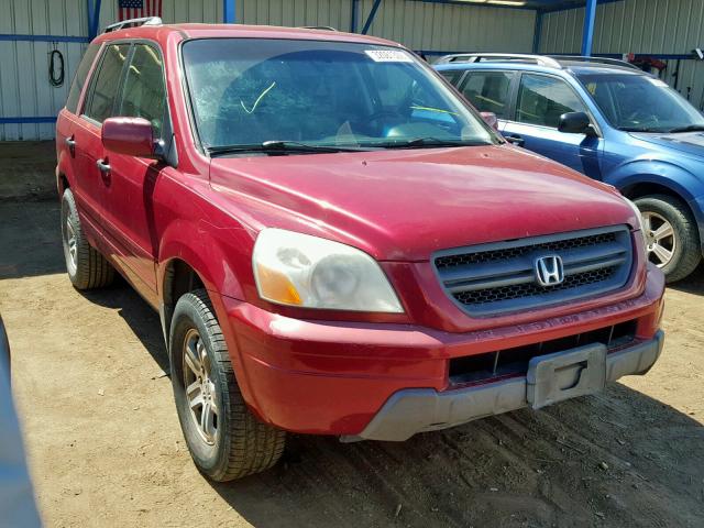 2HKYF18503H524523 - 2003 HONDA PILOT EXL MAROON photo 1